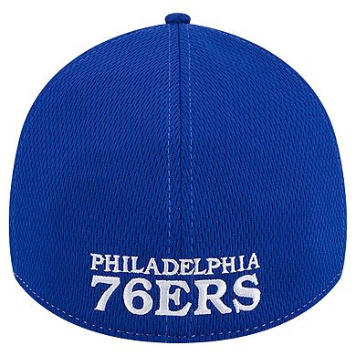 Men's New Era Heather Gray/Royal Philadelphia 76ers Two-Tone 39THIRTY Flex Hat