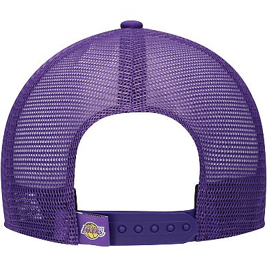 Youth New Era White/Purple Los Angeles Lakers Court Sport Mascot 9FIFTY Snapback Hat