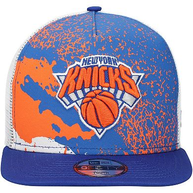 Youth New Era Blue New York Knicks Court Sport 9FIFTY Snapback Hat