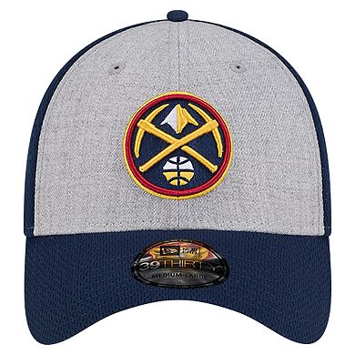 Men's New Era Heather Gray/Navy Denver Nuggets Two-Tone 39THIRTY Flex Hat