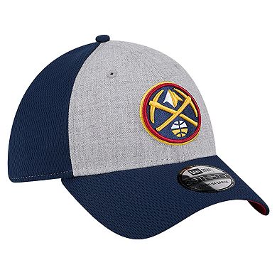 Men's New Era Heather Gray/Navy Denver Nuggets Two-Tone 39THIRTY Flex Hat