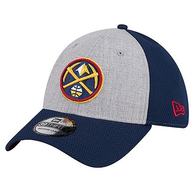 Men's New Era Heather Gray/Navy Denver Nuggets Two-Tone 39THIRTY Flex Hat