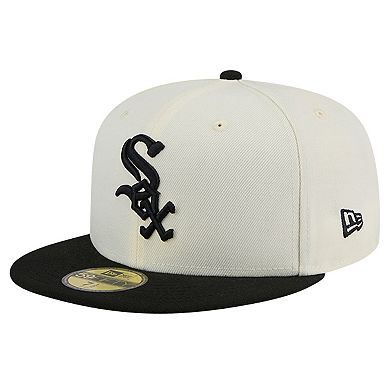 Men's New Era White Chicago White Sox Evergreen Chrome 59FIFTY Fitted Hat