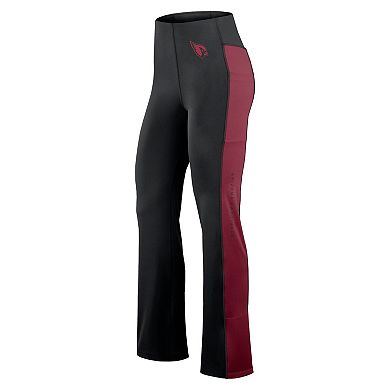 Women's Fanatics Black Arizona Cardinals Studio Fitted Flared Leggings