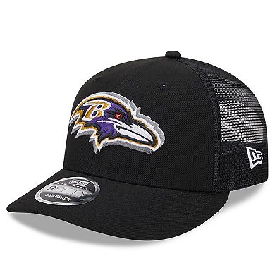 Men's New Era  Black Baltimore Ravens 2024 NFL Draft Low Profile Trucker 9FIFTY Adjustable Hat