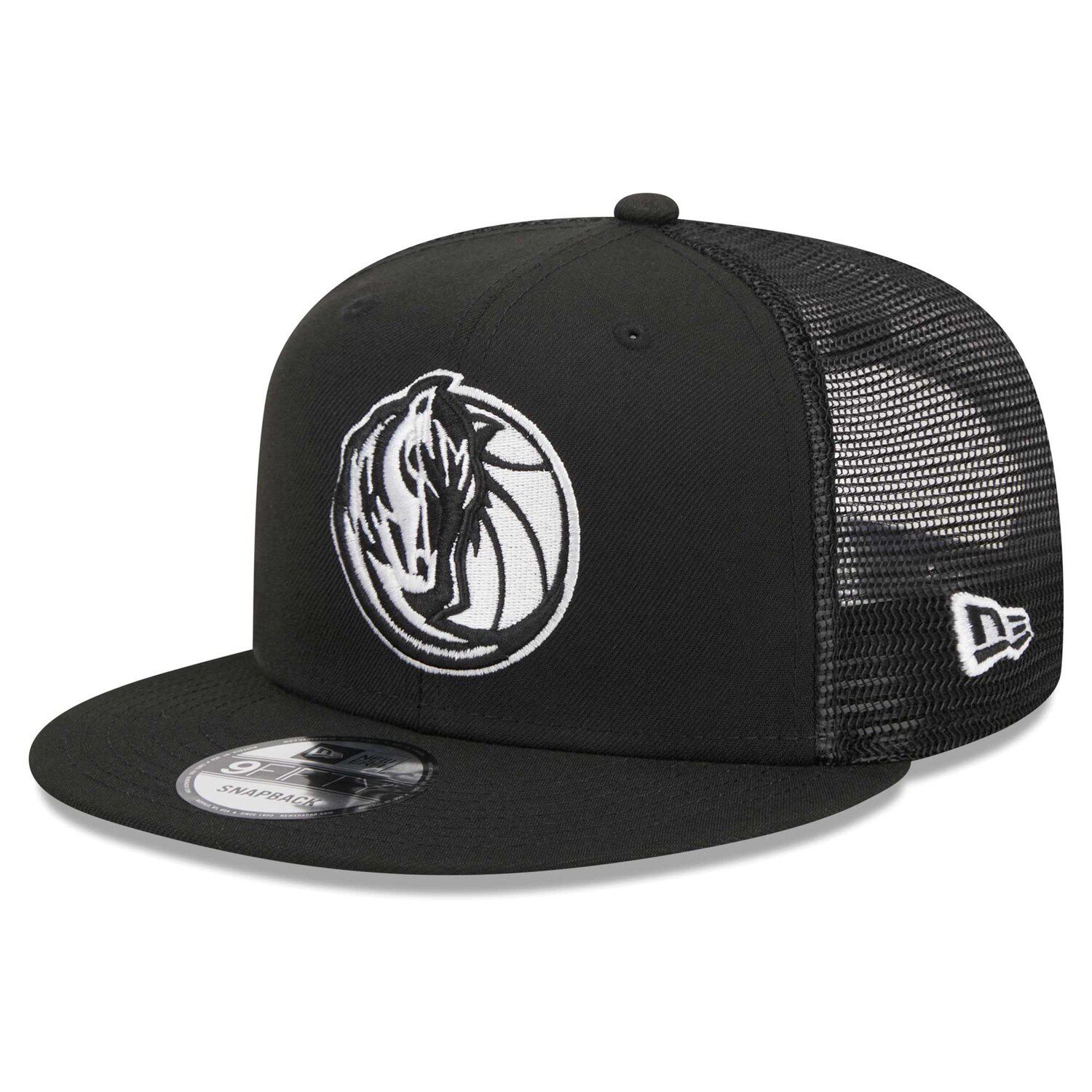 New Era Dallas Mavericks Team Script Redux Snapback Hat - Black Adjustable Cap - View #3