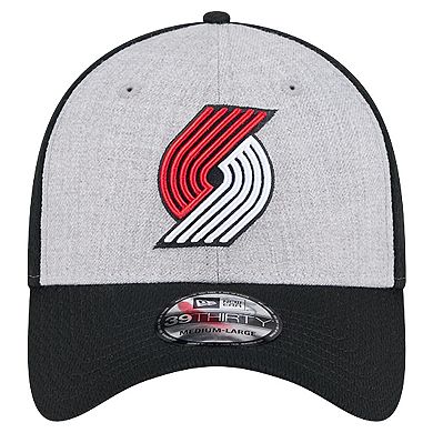 Men's New Era Heather Gray/Black Portland Trail Blazers Two-Tone 39THIRTY Flex Hat