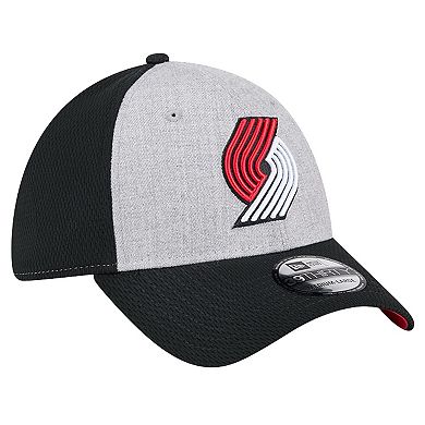 Men's New Era Heather Gray/Black Portland Trail Blazers Two-Tone 39THIRTY Flex Hat