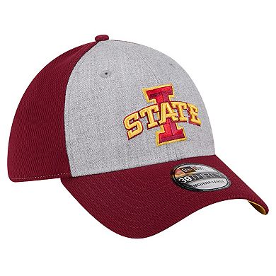Men's New Era Heather Gray/Cardinal Iowa State Cyclones Two-Tone 39THIRTY Flex Hat