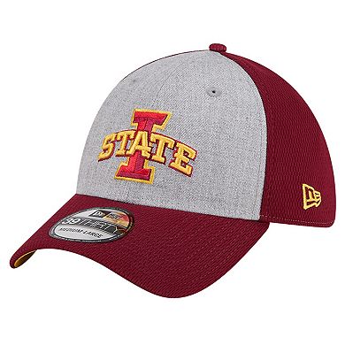 Men's New Era Heather Gray/Cardinal Iowa State Cyclones Two-Tone 39THIRTY Flex Hat