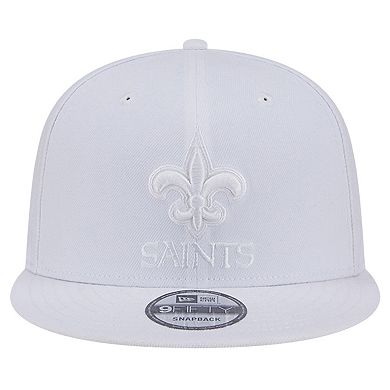 Men's New Era New Orleans Saints Main White on White 9FIFTY Snapback Hat