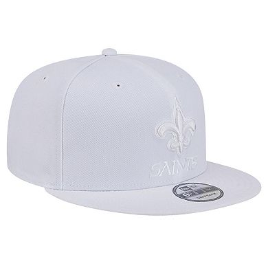 Men's New Era New Orleans Saints Main White on White 9FIFTY Snapback Hat