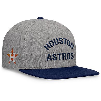 Men's Fanatics Signature Heather Gray/Navy Houston Astros Elements Flat Brim Snapbuckle Hat