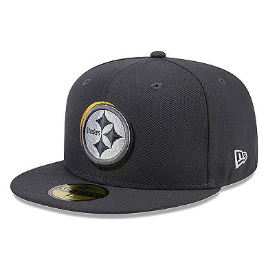 Men's New Era  Graphite Pittsburgh Steelers Official 2024 NFL Draft On Stage 59FIFTY Fitted Hat
