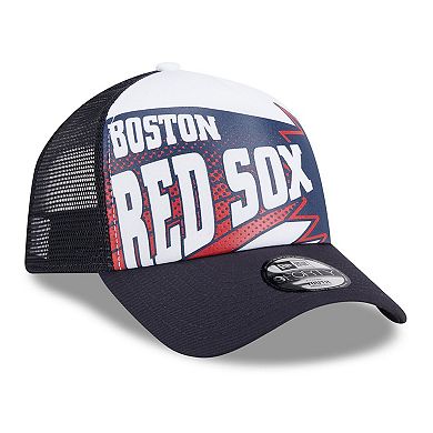 Youth New Era Navy Boston Red Sox Boom 9FORTY Adjustable Hat