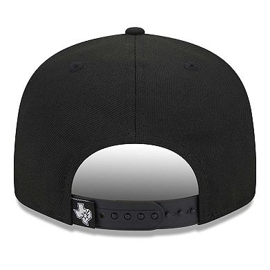 Men's New Era Black San Antonio Spurs Side Logo 9FIFTY Snapback Hat