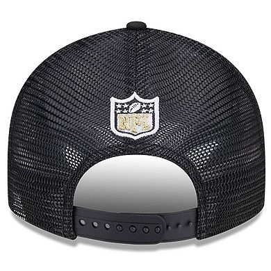 Men's New Era  Black New Orleans Saints 2024 NFL Draft Low Profile Trucker 9FIFTY Adjustable Hat
