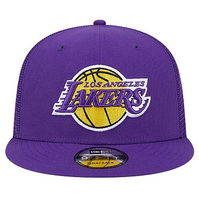 Men's New Era Purple Los Angeles Lakers Evergreen Meshback 9FIFTY Snapback Hat
