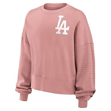 Women's Nike Pink Los Angeles Dodgers Statement Pullover Sweatshirt