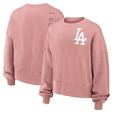 Women's Nike Pink Los Angeles Dodgers Statement Pullover Sweatshirt
