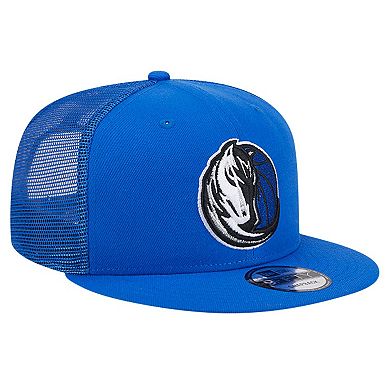 Men's New Era Blue Dallas Mavericks Evergreen Meshback 9FIFTY Snapback Hat