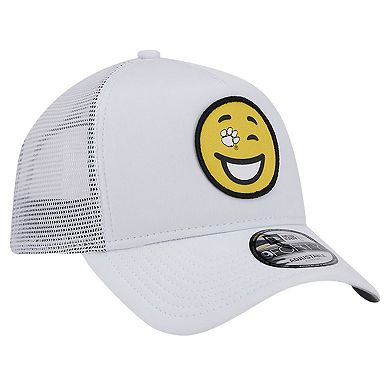 Men's New Era White Clemson Tigers Wink Foam Trucker Adjustable Hat