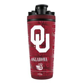 WinCraft Oklahoma Sooners 26oz. 4D Stainless Steel Ice Shaker Bottle