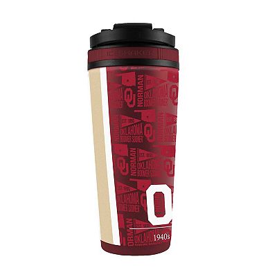 WinCraft Oklahoma Sooners 26oz. 4D Stainless Steel Ice Shaker Bottle
