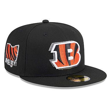 Men's New Era  Black Cincinnati Bengals 2024 NFL Draft 59FIFTY Fitted Hat