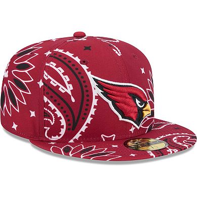 Men's New Era Cardinal Arizona Cardinals Paisley 59FIFTY Fitted Hat