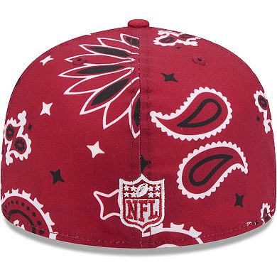 Men's New Era Cardinal Arizona Cardinals Paisley 59FIFTY Fitted Hat