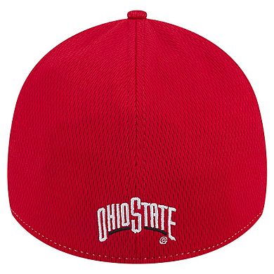 Men's New Era Heather Gray/Scarlet Ohio State Buckeyes Two-Tone 39THIRTY Flex Hat