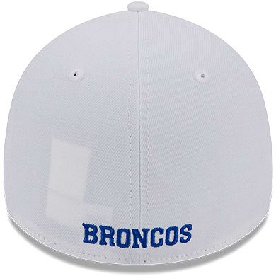Men's New Era White Denver Broncos Throwback 39THIRTY Flex Hat