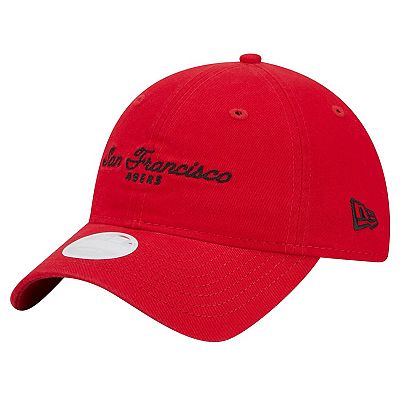 Women s New Era Scarlet San Francisco 49ers Throwback Delicate 9TWENTY Adjustable Hat