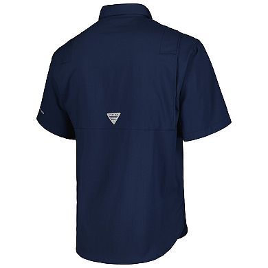 Men's Columbia Navy Cleveland Guardians Tamiami Omni-Shade Button-Down Shirt