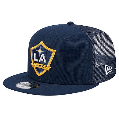 Youth New Era Navy LA Galaxy Evergreen Trucker 9FIFTY Snapback Hat