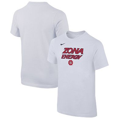 Youth Nike  White Arizona Wildcats 2024 On-Court Bench Energy T-Shirt