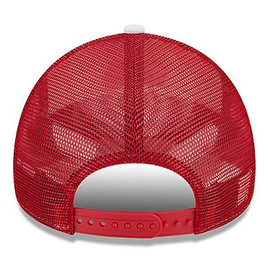 Men's New Era White/Red Maryland Terrapins Court Sport Foam A-Frame 9FORTY Adjustable Trucker Hat