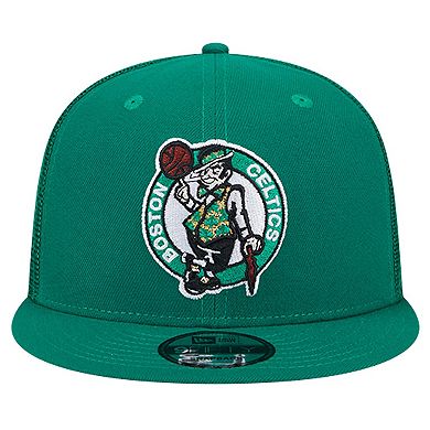 Men's New Era Kelly Green Boston Celtics Evergreen Meshback 9FIFTY Snapback Hat