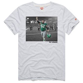 Unisex Homage Jason Kelce White Philadelphia Eagles Retirement Tri-Blend T-Shirt