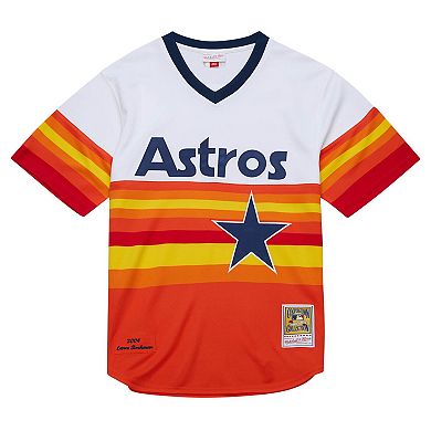 Men's Mitchell & Ness Lance Berkman White Houston Astros 2004 Cooperstown Collection Authentic Throwback Jersey