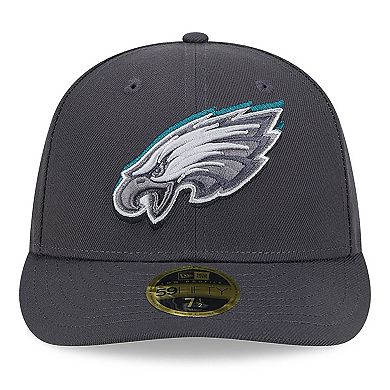 Men's New Era  Graphite Philadelphia Eagles 2024 NFL Draft Low Profile 59FIFTY Fitted Hat