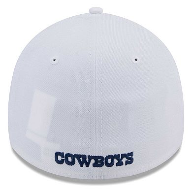 Men's New Era White Dallas Cowboys Main 39THIRTY Flex Hat