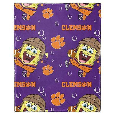 The Northwest Group Clemson Tigers Spongebob Squarepants Hugger Blanket