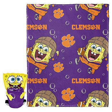 The Northwest Group Clemson Tigers Spongebob Squarepants Hugger Blanket