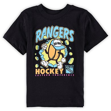 Toddler Black New York Rangers Break Through T-Shirt