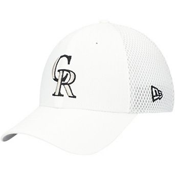Men's New Era White Colorado Rockies REPREVEÂ Neo 39THIRTY Flex Hat