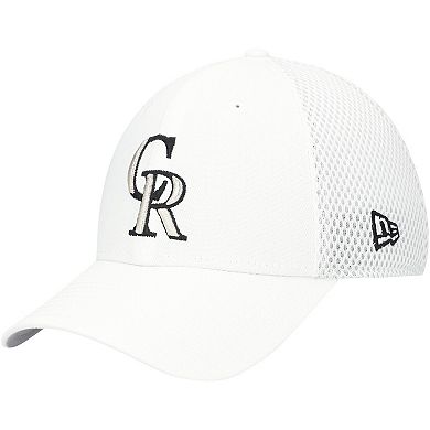Men's New Era White Colorado Rockies REPREVEÂ Neo 39THIRTY Flex Hat