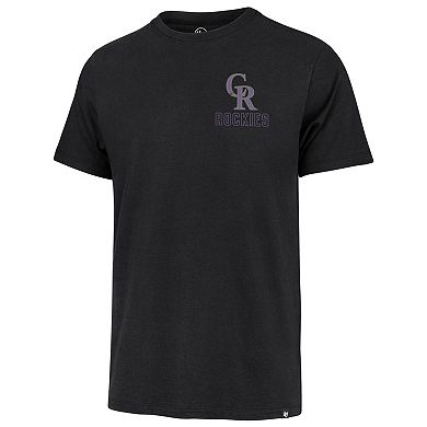 Men's '47 Black Colorado Rockies Hang Back Franklin T-Shirt