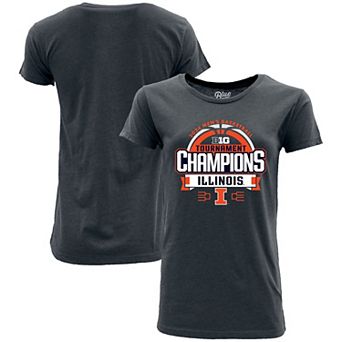 Women's Blue 84 Navy Illinois Fighting Illini 2024 Big 10 Men's Basketball Conference Tournament Champions Locker Room T-Shirt